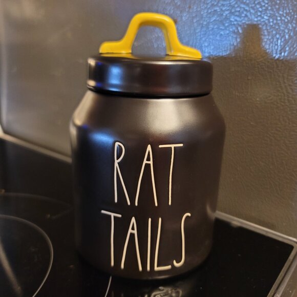 Rae Dunn Other - Rae Dunn RAT TAILS Halloween Black Canister